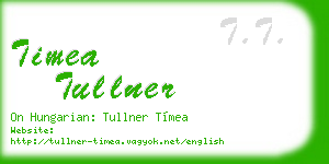 timea tullner business card